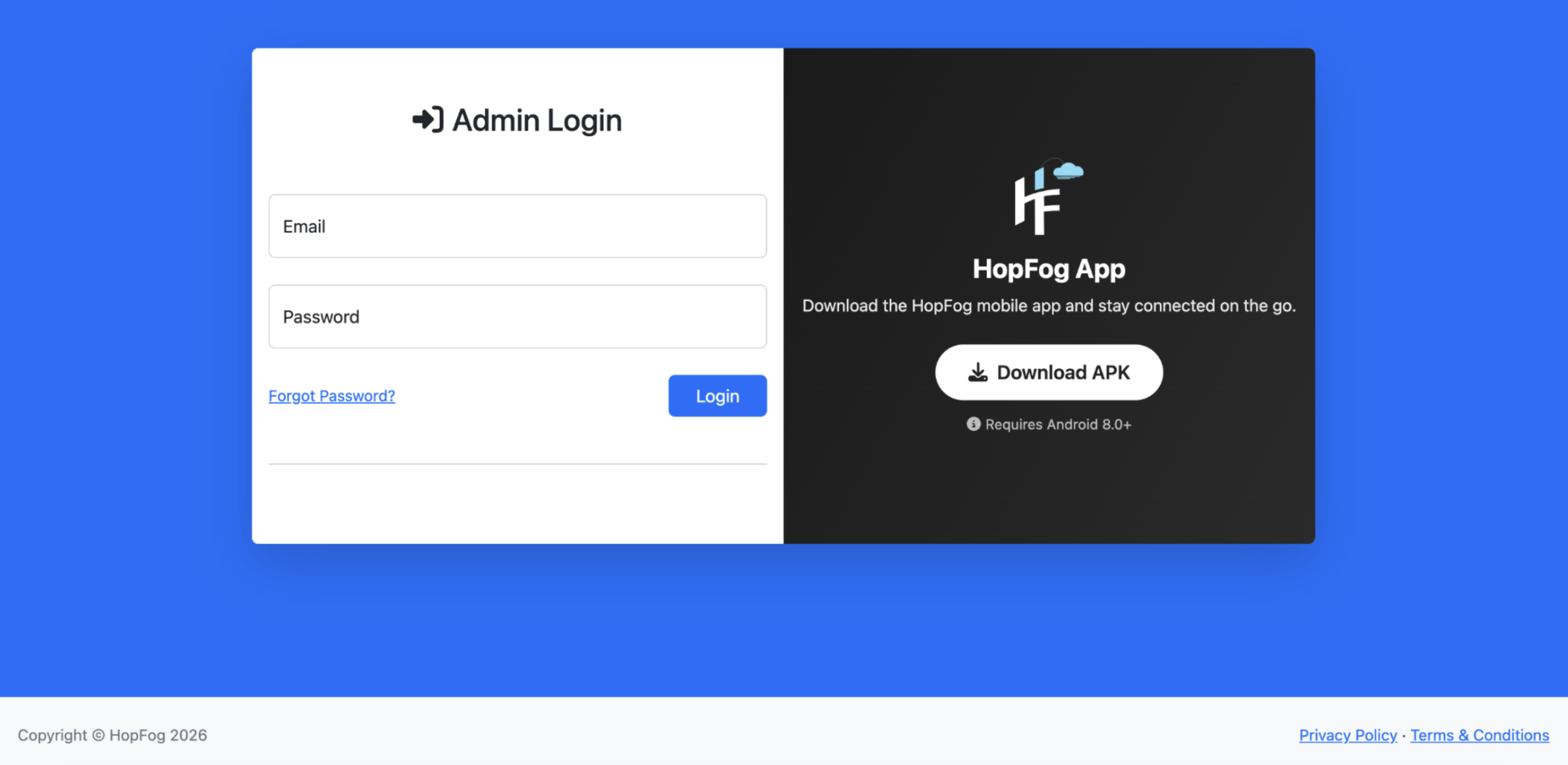 HopFog Dashboard View